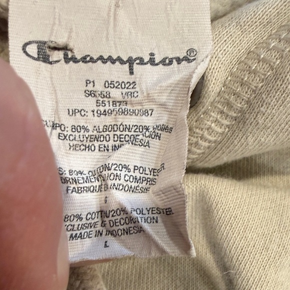 Champion Beige Hoodie with Logo - Picture 7 of 9